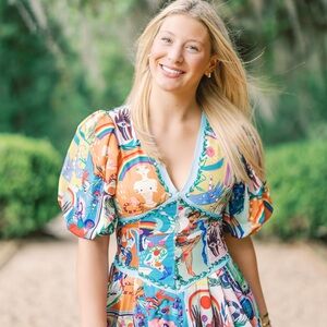SHEIN Colorful Printed Maxi Dress